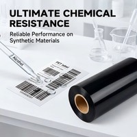 Venta al por Mayor de Cinta de Cera Negra de 110 mm x 300 m, Compatible con Impresión por Sublimación, Larga Duración, Cinta para Códigos de Barras para Etiquetas de Almacén