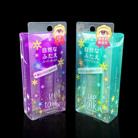 Boîte d'emballage cadeau pliable en PVC PET transparent brillant personnalisée, matériaux recyclés pour cosmétiques, crème pour les yeux, poudre libre, parfum