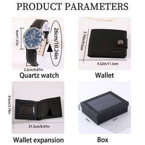 Set de Regalo de Lujo para Hombre: Reloj de Moda, Cartera, Llavero y Perfume, Regalos para el Día del Padre, San Valentín, Cumpleaños, Caja de Regalo - Product Image 2