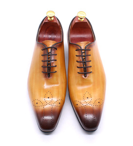 <span class=keywords><strong>Zapatos</strong></span> Oxford de Cuero Hechos a Mano para Hombre <span class=keywords><strong>con</strong></span> Punta Puntiaguda y Cordones, <span class=keywords><strong>Zapatos</strong></span> Formales de Negocios y de Vestir para Bodas y Fiestas - Product Image 5