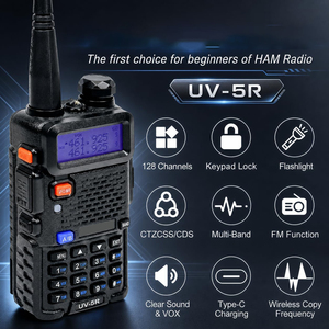 Talkie-walkie portable sans fil haute puissance UV-82 8W longue portée 5-10KM, radio analogique CB - Product Image 3
