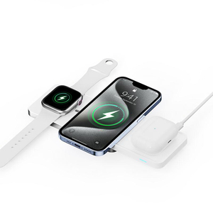 Chargeur sans fil magnétique personnalisé pas cher 15W, charge rapide, pliable, 3 en 1, <span class=keywords><strong>pour</strong></span> téléphone, montre, écouteurs - Product Image 1