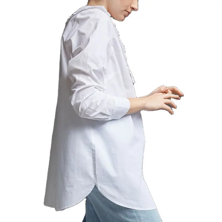2022 хлопковая рубашка на заказ, Женская белая блузка, блузка для девочек, топы, женские блузки с длинным рукавом