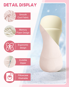 Ergonomic Neck Support Pillow Bone Shape <b>Memory</b> Foam Orthopedic Cervical Pillow for Adults Solid Color Minimalist Design - Product Image 4