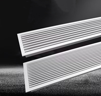 Grille de sortie d'air centralisée monobloc pour climatiseur, grille de ventilation linéaire pour air frais, ouverture 200*1000, 188*988mm, pour plafond et mur