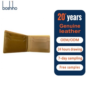 Boshiho Crazy Horse Genuine Leather RFID Customized Pattern Anti Theft Business ID <b>Wallet</b> for Men Credit <b>Card</b> <b>Holder</b> - Product Image 1
