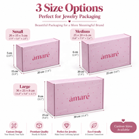 Boîte d'expédition personnalisée rose en carton ondulé pour bijoux avec logo imprimé, emballages cadeaux pour colliers et boucles d'oreilles pour petites marques