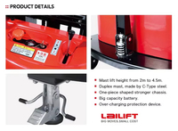 Vente flash : Chariot élévateur manuel semi-électrique portable à palette de 450 kg, 500 kg, 1000 kg, 1,5 t, 2 tonnes, 4,5 m, empileur manuel, récupérateurs