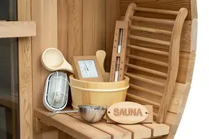 Alpha suna Cedar Dia.1800 * 2100mm Outdoor Fass Sauna Raum für 4 Personen