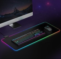 Tapis de souris gamer RGB personnalisé à faible MOQ, grand format en caoutchouc, 800x300mm, vierge, imprimé par sublimation