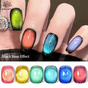 BORN PRETTY Esmalte de <span class=keywords><strong>Uñas</strong></span> de <span class=keywords><strong>Gel</strong></span> Magnético de Gato de Color Estrella, Brillo de Luz <span class=keywords><strong>Azul</strong></span> y Roja, Semipermanente Soak Off UV, No TPO, 10ml - Product Image 1