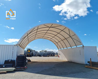 Bâtiment de stockage de sel 10x12m, Tente conteneur dôme 20/40 pieds en tissu PVC, Abri extérieur en acier pour garage