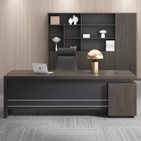 Boss Table Table de gestion de luxe moderne simple pour président de bureau à domicile et combinaison de chaise avec classe atmosphérique