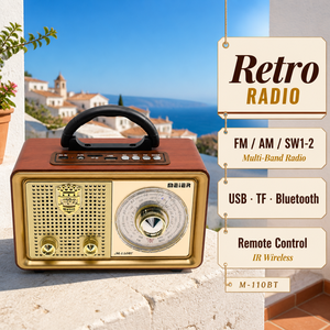 Radio Portátil Retro OEM de Fábrica con Certificación CE, Recargable, AM FM, Onda Corta, Alimentación USB, Plástico ABS, Paquete Personalizado, Venta al Por Mayor - Product Image 1