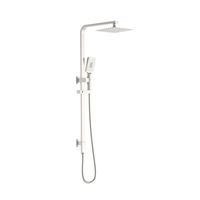 Robinet de douche de salle de bain contemporain avec diviseur de pluie, jet doux poli, noyau en céramique en laiton, adapté aux hôtels