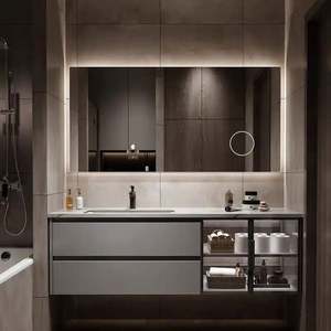 Mueble de Baño de Diseño Personalizado con Lavabo, Muebles de Baño Elegantes - Product Image 2