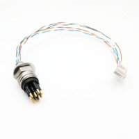 Connecteur sous-marin en acier inoxydable Ethernet 8 broches étanche IP69 Connecteur 2A classé pour la transmission de signal réseau sous-marin
