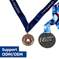 Médaille de course de marathon personnalisée en 3D, en alliage de zinc, médaille de récompense sportive, fabrication OEM ODM