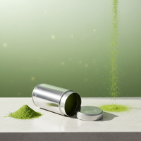 Boîtes métalliques hermétiques, recyclables, non toxiques, de qualité alimentaire, 73xH130mm, pour le stockage du thé matcha en poudre, des grains de café, du sucre, du chocolat