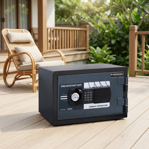 Coffre-fort électronique HOSHANG HS-31E Vietnam durable, ignifuge et étanche avec déverrouillage par empreinte digitale, mot de passe et clé – Nouveau modèle 2026 - Product Image 6