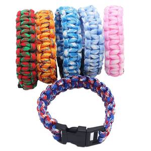 Blue Color Good Quality Outdoor Survival Cord Bracelet - Product Image 1