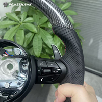 Volant sport en cuir perforé en fibre de carbone pour BMW Série F F10 F15 F20 F22 F25 F30 F31 F32 E46 E60 E70 E90 M3 M4