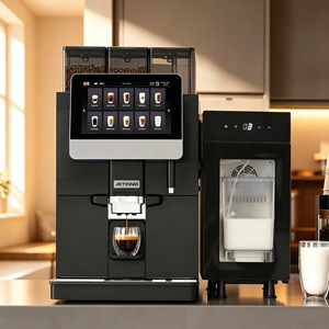 Commercial <b>Fully</b> <b>Automatic</b> Espresso <b>Coffee</b> <b>Machine</b> With One-Touch Fresh Ground Maker 304 Stainless Steel <b>Automatic</b> Operation Ens - Product Image 3
