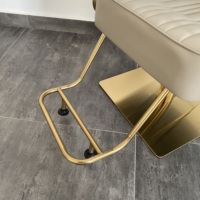 Fauteuil de Barbier Sulin Élégant Blanc en Similicuir Imperméable Résistant à l'Usure avec Pompe Hydraulique Écologique pour Salons et Barbiers