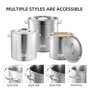 Cao cấp hiện đại Thiết kế mới công suất lớn hơn thương mại đồ dùng nhà bếp hợp chất dưới cạn đồ nấu nướng thép không gỉ Chứng Khoán nồi - Product Image 4