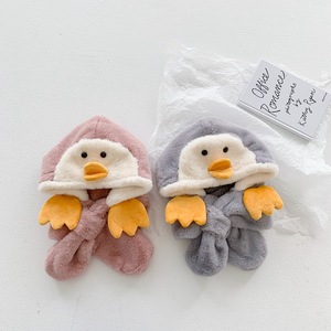 Écharpe de chapeau avec nœud papillon pour enfants, chapeau de bonne qualité, intégré pour bébés, <span class=keywords><strong>Bonnet</strong></span> en peluche mignon pour garçons et filles, chaude, Super mignon pour l'hiver - Product Image 5
