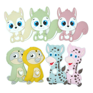 Colgante de dentición de silicona para bebé, <span class=keywords><strong>mordedor</strong></span> de silicona con diseño de Animal de fútbol, <span class=keywords><strong>Panda</strong></span> - Product Image 2