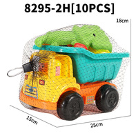 Jouets de plage multifonctionnels en plastique durable, 10 pièces, style estival pour enfants, outils de creusement de sable d'extérieur avec moule