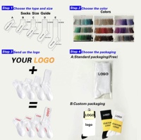 Vente en gros de chaussettes bon marché avec logo personnalisé de marques célèbres de créateurs de haute qualité Chaussettes de sport en coton de couleur personnalisée