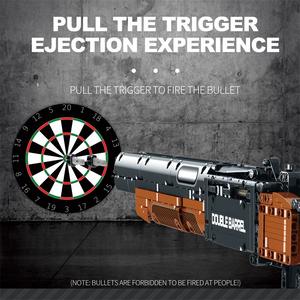 MOC DIY Military Double-Barrel Shotgun <b>Building</b> Block Set Small Particle Assembly Educational <b>building</b> bricks Toy for Kids - Product Image 3