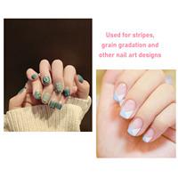 Pinceau à ongles professionnel JIY OEM avec manche en acrylique marron et poils en nylon pour le dessin d'art sur ongles