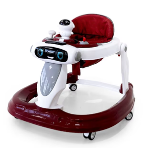 Marche-bébé musical tout-en-un avec siège <span class=keywords><strong>réglable</strong></span> en hauteur, base à bascule amusante et plateau de jeu amovible pour bébés en croissance - Product Image 2