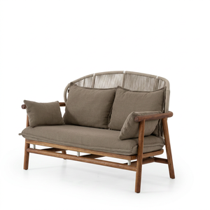 Modern Outdoor Garden <b>Sofa</b> Set <b>Rattan</b> Cushioned Waterproof Daybed Seating for Patio & Balcony - Product Image 1