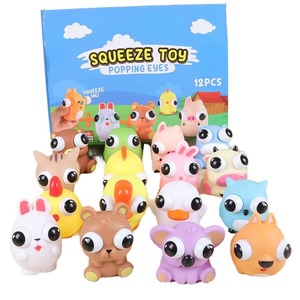 Jouet Squishy en TPR de Noël, Bonhomme de neige, Père Noël, Renne, avec yeux qui sortent, dessin animé, super anti-stress, jouet à presser en caoutchouc - Product Image 3