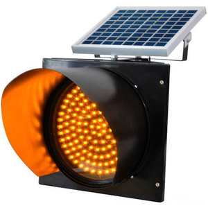200mm 300mm LED avvertimento luce di sicurezza <span class=keywords><strong>stradale</strong></span> giallo ambra luce lampeggiante per traffico solare - Product Image 1