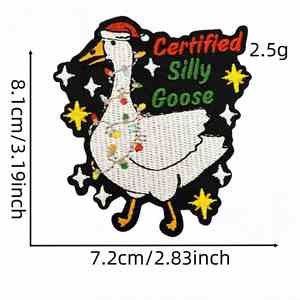 Nouveaux badges cadeaux de Noël, écussons thermocollants brodés en forme de canard de Noël pour vêtements et décoration de chapeaux - Product Image 3