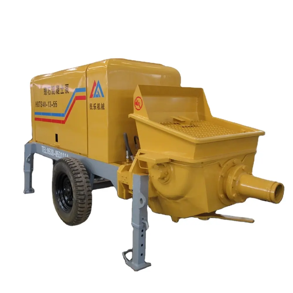 Good price Diesel Concrete Conveying pump HBTS20 trailer type portable concrete pump with ISO certificate