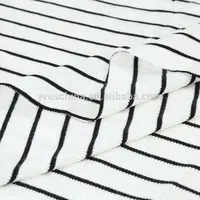 Tissu en polyester et à rayures blanches, pour vêtements, côtelé en tricot, bon marché, 2022