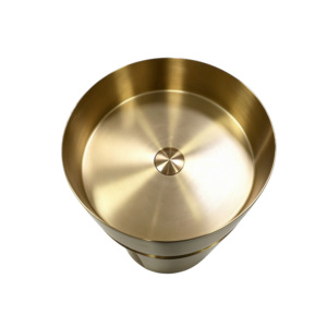 Lussuoso Lavello <span class=keywords><strong>da</strong></span> <span class=keywords><strong>Incasso</strong></span> Cilindrico in Acciaio Inox 304 con Finitura Oro Spazzolato, Ideale per Isole <span class=keywords><strong>da</strong></span> <span class=keywords><strong>Cucina</strong></span>, Ville e Hotel - Product Image 5