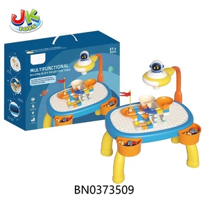 Set mainan meja menggambar 2 dalam 1, Set mainan meja blok bangunan Diy dengan proyeksi - Product Image 6