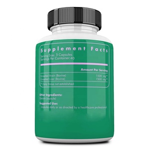 有機牛肉肝臓天然サプリメントブライアンカプセル純粋な草で育てられた1000Mg牛肉肝臓カプセルサポート脳、気分 - Product Image 3