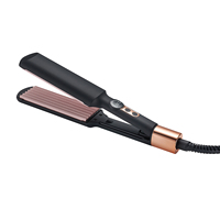 Alat Catok Rambut Hitam dan Rose Gold dengan Layar LED Digital dan Sakelar Pengunci untuk Gelombang Bergelombang yang Tebal
