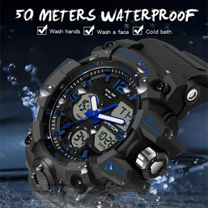 SANDA 6030 นาฬิกาสปอร์ตปีนเขากันน้ำสำหรับนักเรียน นาฬิกาข้อมืออิเล็กทรอนิกส์มัลติฟังก์ชั่น - Product Image 5