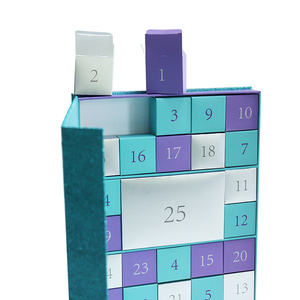 Boîte de calendrier de l'avent de maquillage style <span class=keywords><strong>Victoria</strong></span> <span class=keywords><strong>Secret</strong></span> personnalisée de 30 jours Boîte d'emballage en papier de beauté pour les soins de la peau Présentoir cosmétique de rouge à lèvres - Product Image 5