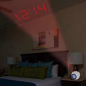 Điện tử LCD kỹ thuật số thời gian chiếu Đồng hồ báo thức dự án bảng thông minh hiển thị nhiệt độ máy ảnh hình despertador cho phòng - Product Image 4