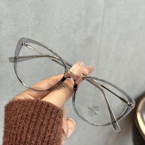 เฉียนไน แคทอายกรอบแว่นตาสำหรับผู้หญิง TR90 ป้องกันรังสียูวีป้องกันแสงสีฟ้ากรอบขนาดกลางรูปวงรีสไตล์เกาหลี - Product Image 5